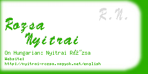 rozsa nyitrai business card